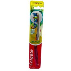 Colgate 360 4 Zone Whole Mouth Clean Manual Toothbrush, Soft